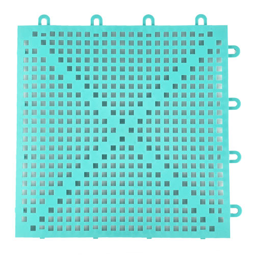 perforated teal tile 