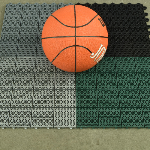 outdoor basketball court using tiles