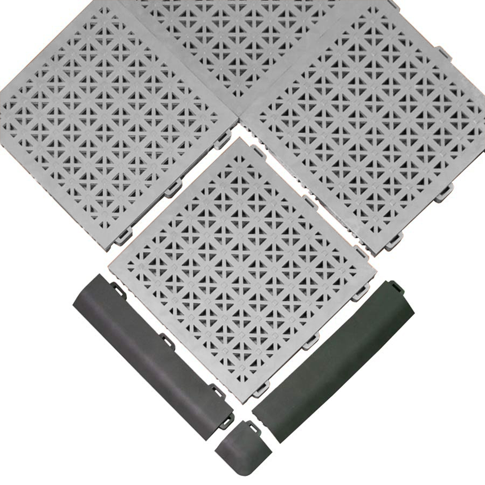 StayLock Corner Black with staylock perforated tiles