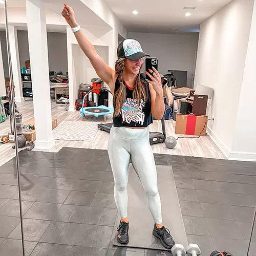 Home Gym Floor Customer Ashley Radetich