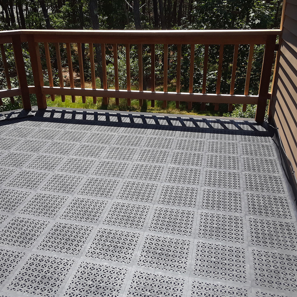 Greatmats StayLock Perforated Tile | Black | 1x1 ft x 9/16 inch | Outdoor Deck and Playground Flooring | Modular Wet Area Tile | Weight: 1.25 lbs.