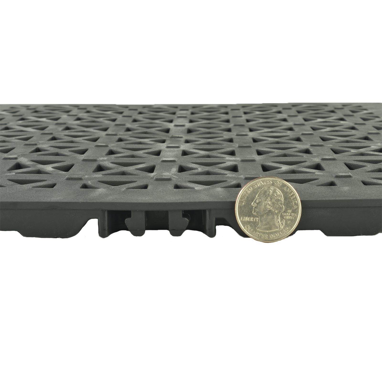 StayLock Perforated Black coin view thickness 