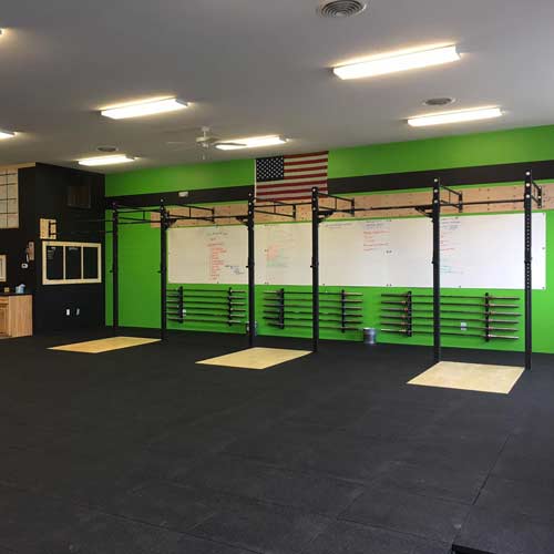 heavy rubber pavers used in gym for sound reduction