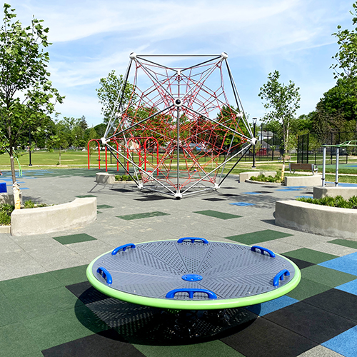 Sterling Playground Tile 5 Inch Black Tile playground install