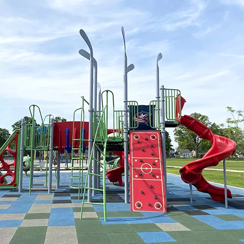 Sterling Playground Tile Install Jungle Gym 