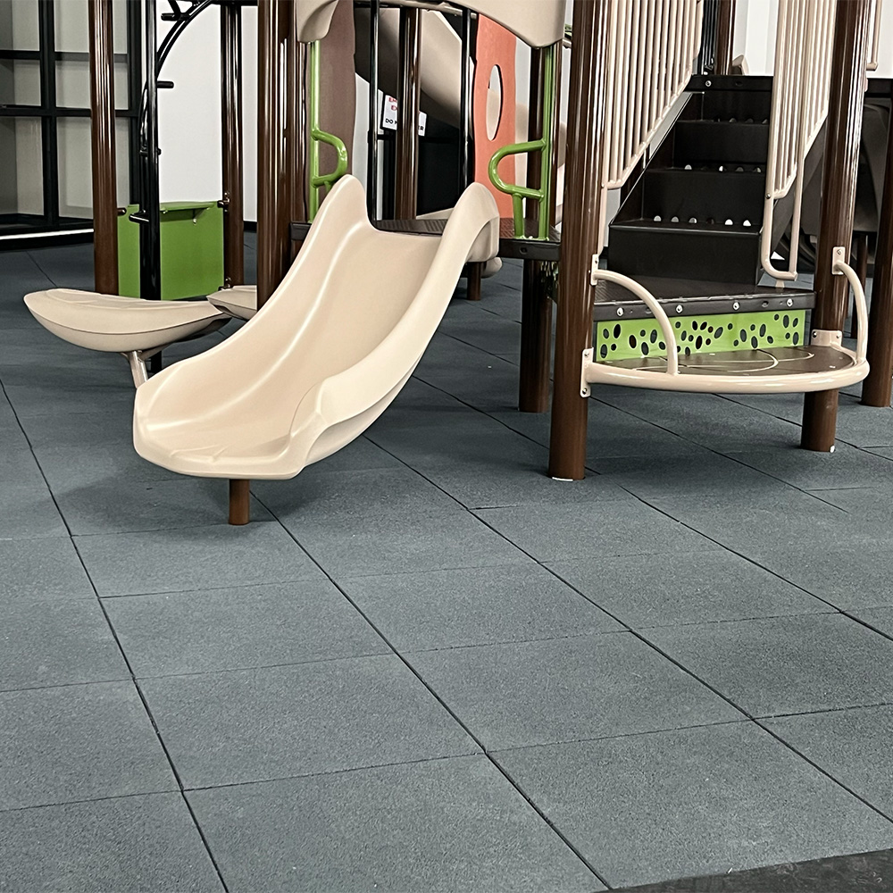 Sterling Playground Tile 5 Inch Solid Colors gray indoor playground