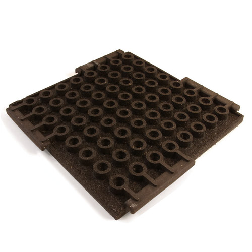 Sterling Athletic Sound Reducing Rubber Tile 2 Inch Black bottom