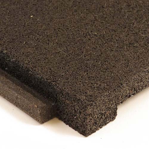 Sterling Athletic Sound Blocking Rubber Tile 2 Inch Black corner