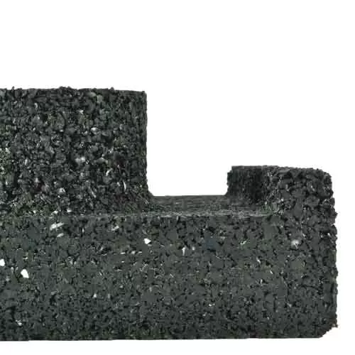 Sterling Athletic Sound Rubber Tile 2 Inch Black Side Interlock