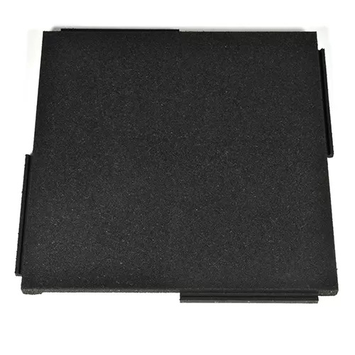 Full view of Sterling Athletic Rubber Tile 1.25 Inch Black 