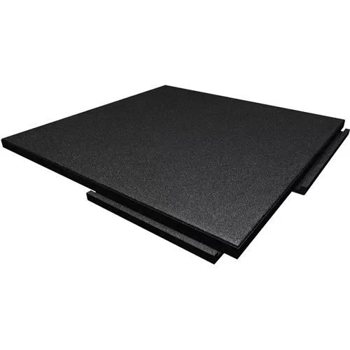 Sterling Athletic Sound Rubber Tile 2.75 Inch Black black for Weight Rooms