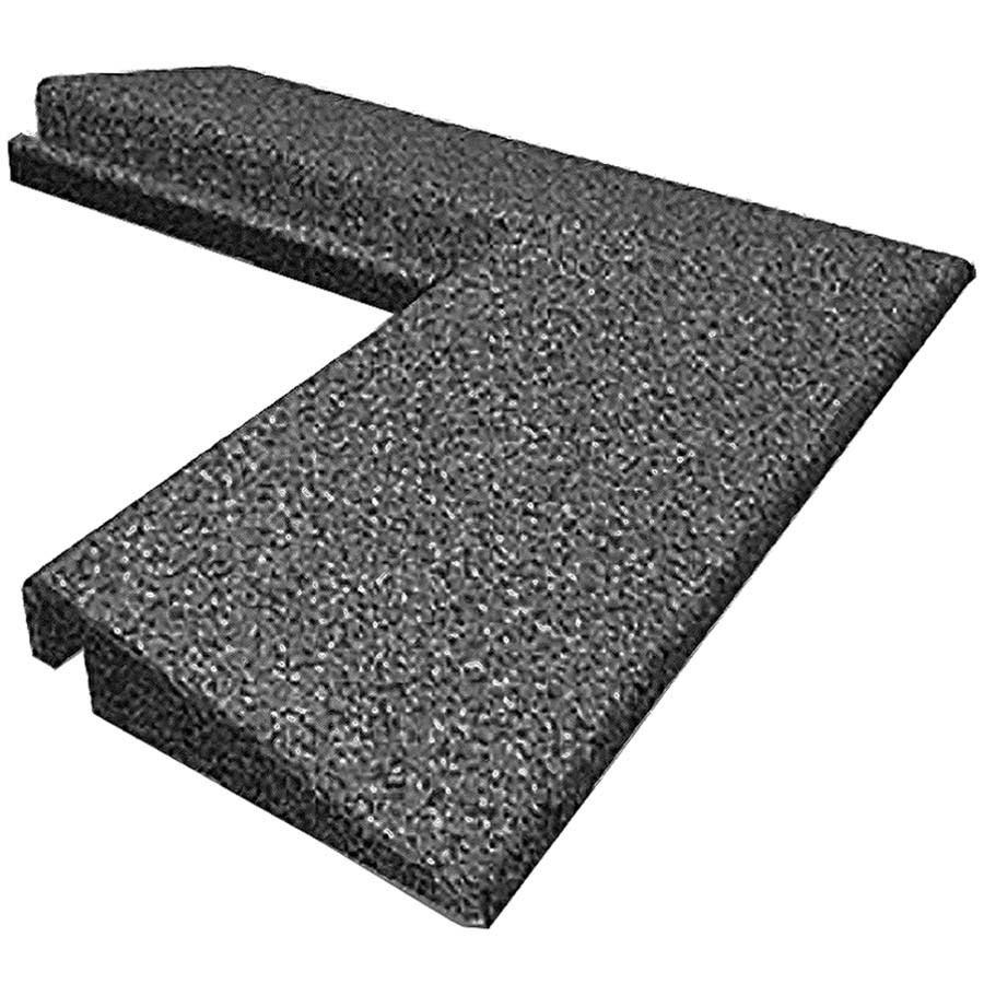 Sterling Patio Tile Outside Corner 2 Inch Black