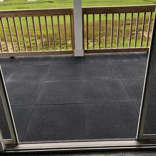 Heavy Long lasting thick rubber outdoor flat design tiles