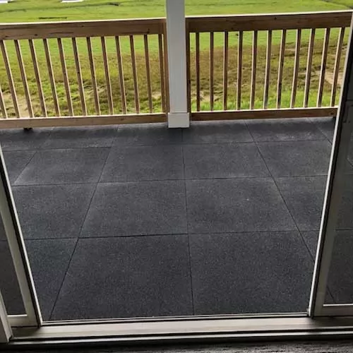 rooftop patio rubber floor tiles