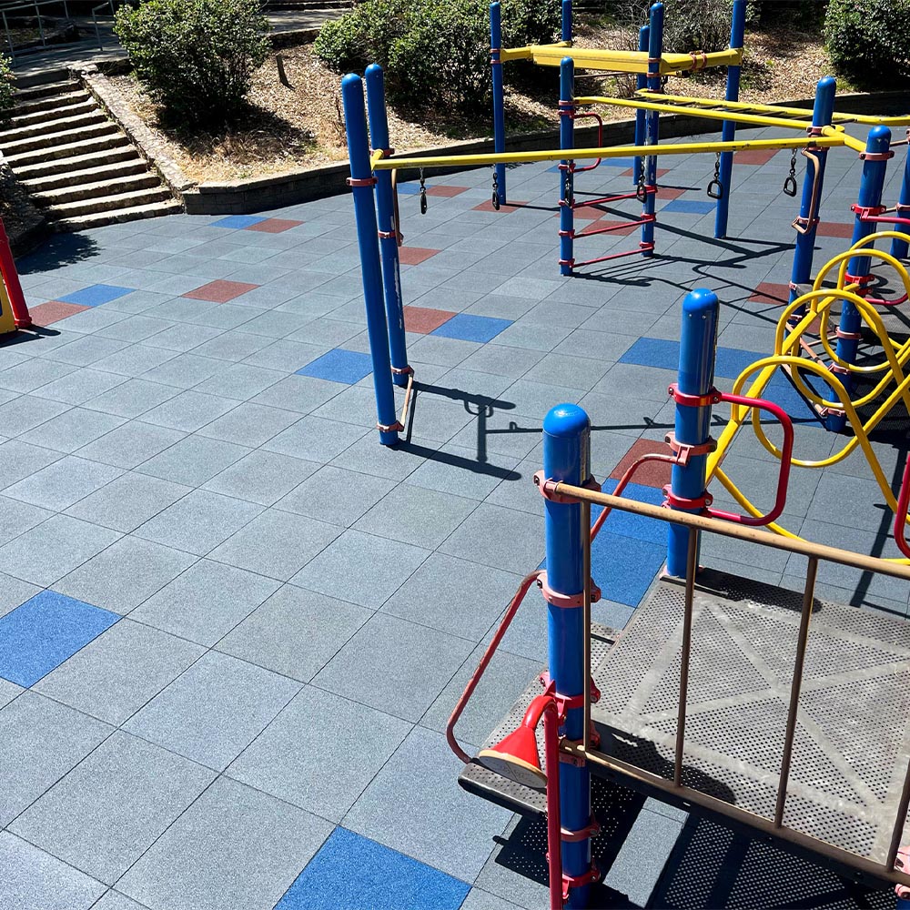 Greatmats Sterling Playground 2.25 Inch gray outdoor playground install