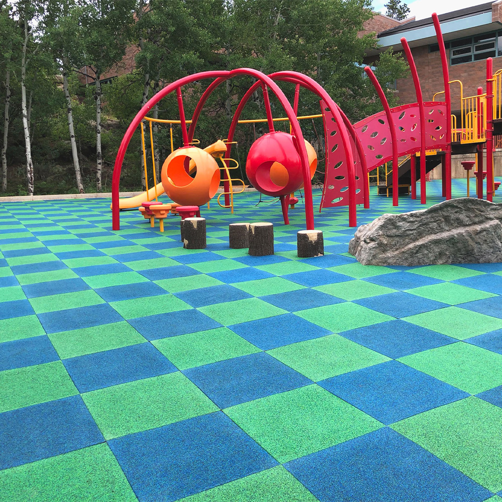 Sterling Playground Tile 5 Inch Solid Colors outdoor playground.