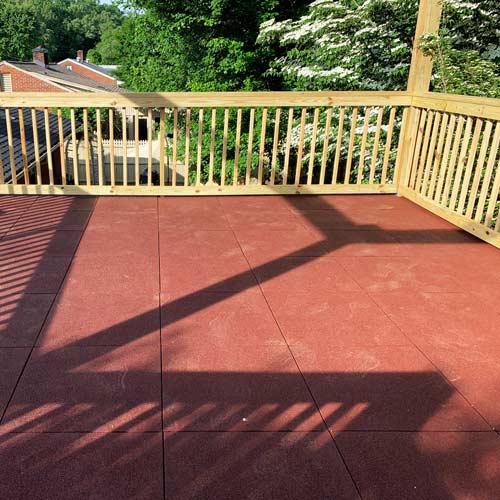 Sterling Rubber Patio Tile 2 Inch roof top deck.