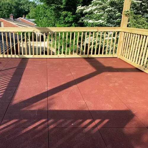 Rubber Decking tiles over wood