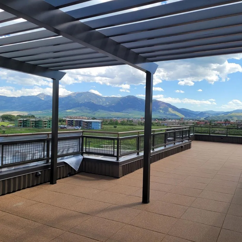 sterling rooftop tile 95 percent premium colors installed on roof deck