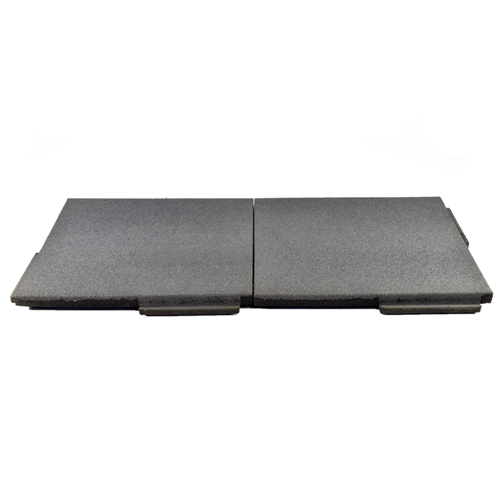 Interlocking rubber pavers using sand underneath
