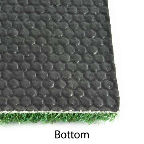 Bottom side of artificial turf for golf lessons