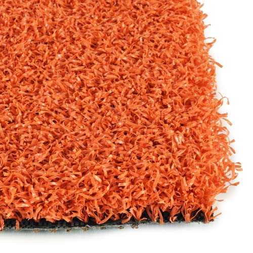 orange colored sports turf for soccer