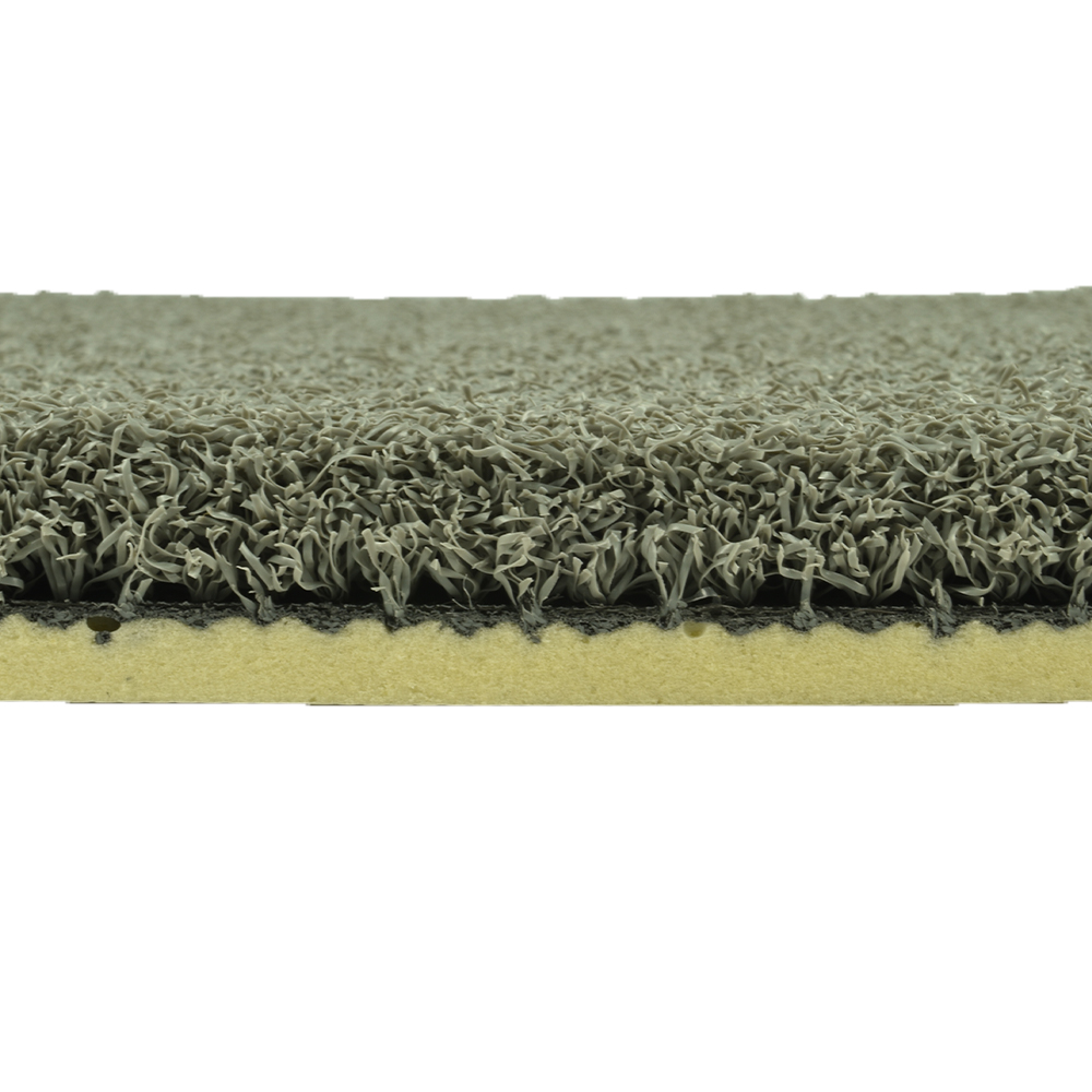 Greatmats Gym Turf Value 3/4 Inch x 15 Ft. Wide 5 mm Foam - Gray side view