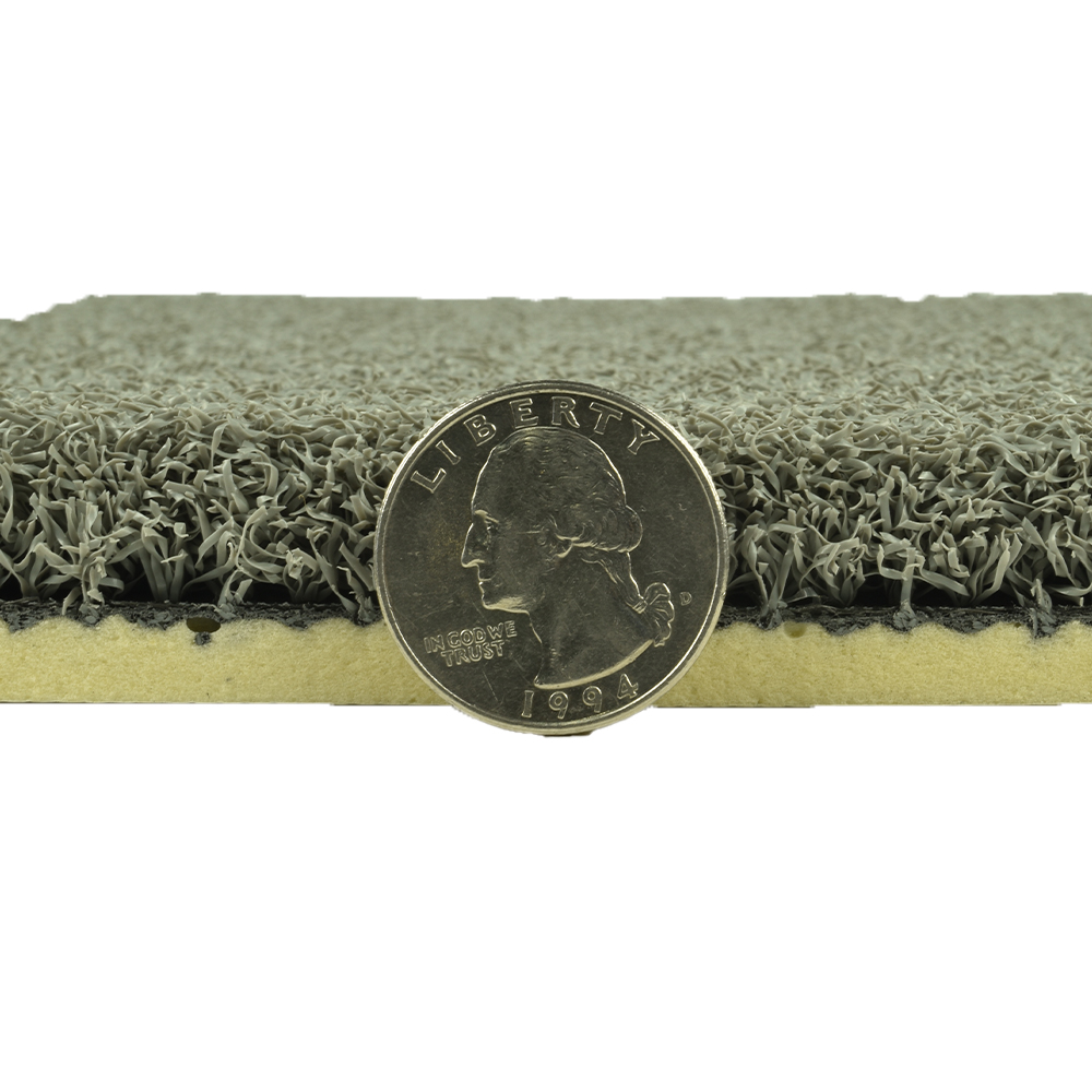 Greatmats Gym Turf Value 3/4 Inch x 15 Ft. Wide 5 mm Foam - Gray thickness