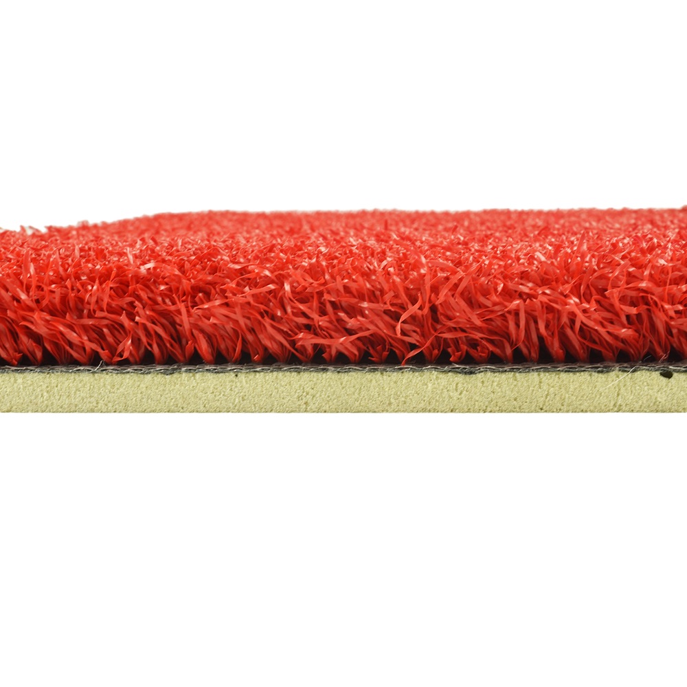 Greatmats Gym Turf Value 3/4 Inch x 15 Ft. Wide 5 mm Foam - Red Side view