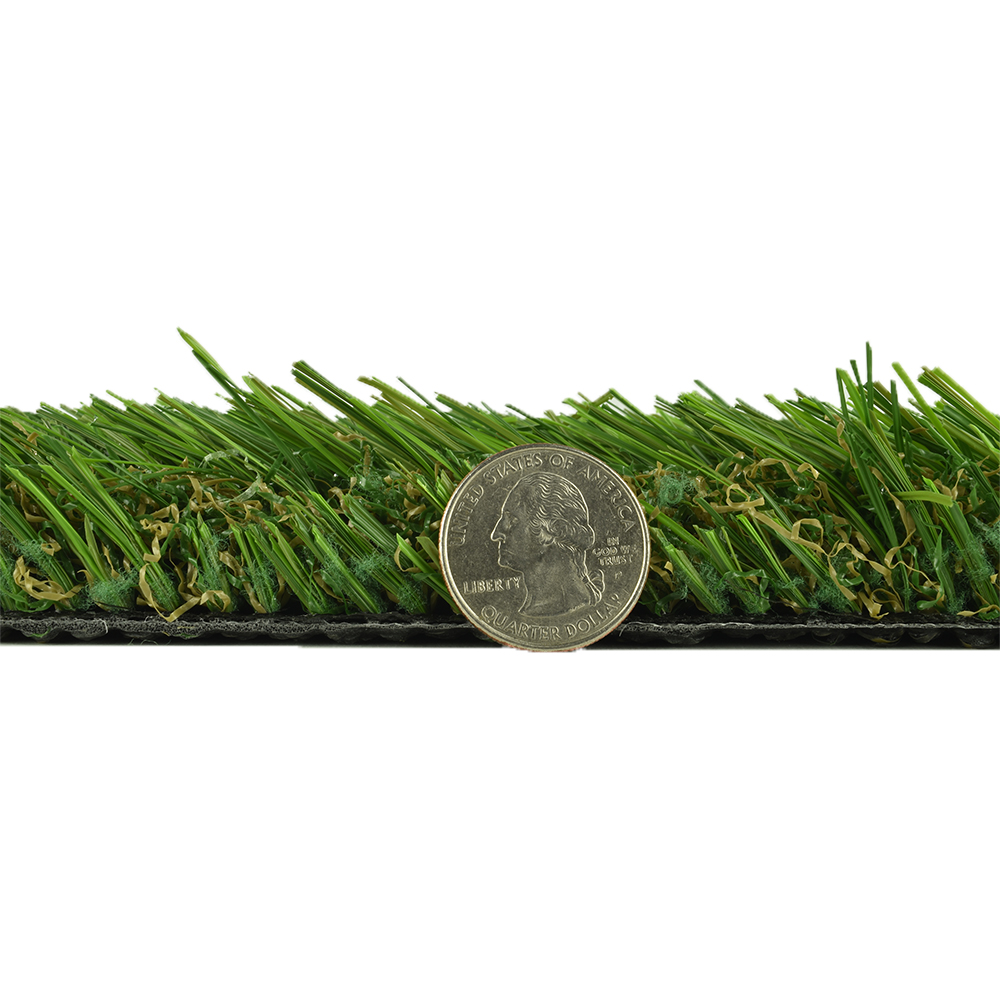 Thickness view Greatmats Standard Landscape Turf 1-1/2 Inch x 15 Ft. Wide Per LF