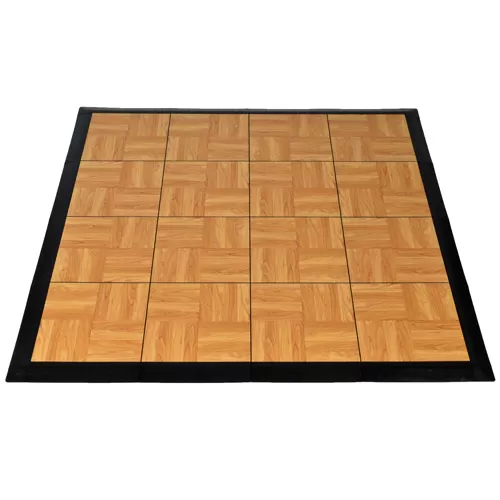 Portable Tap Dance Board Kit showing 12 tiles light oak.