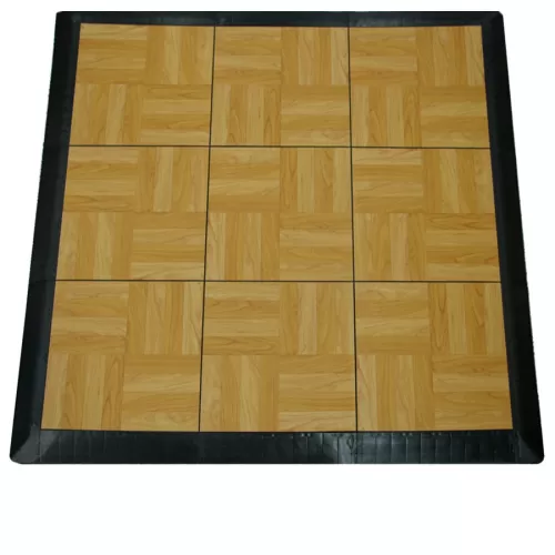 Portable Tap Dance Board Kit showing 9 tiles light oak.
