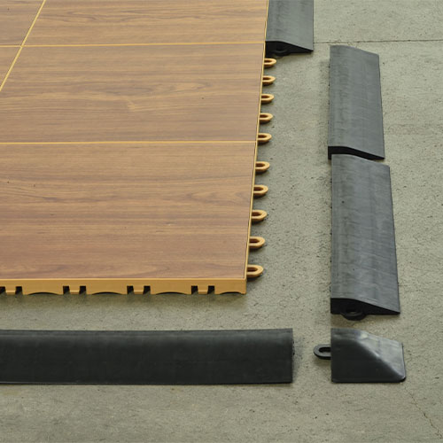 Tap Dance Floor Kit 6x6 Ft Walnut kit assembling corner and borders