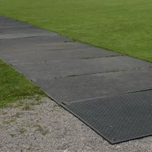 Ground Protection mats over grass or lawn