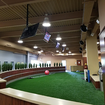 physical therapy school uses indoor turf flooring