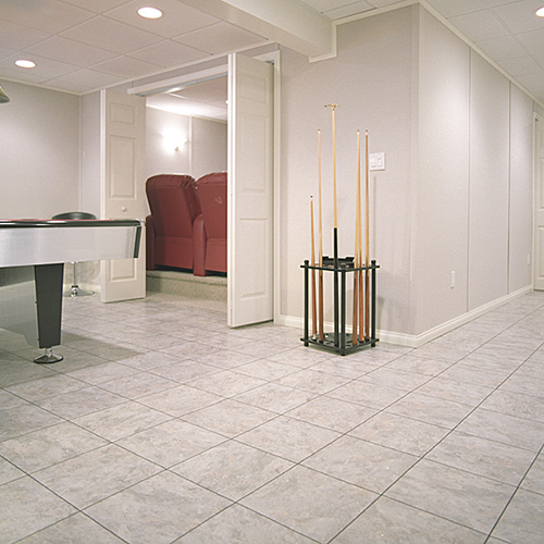 Basement store floor tiles