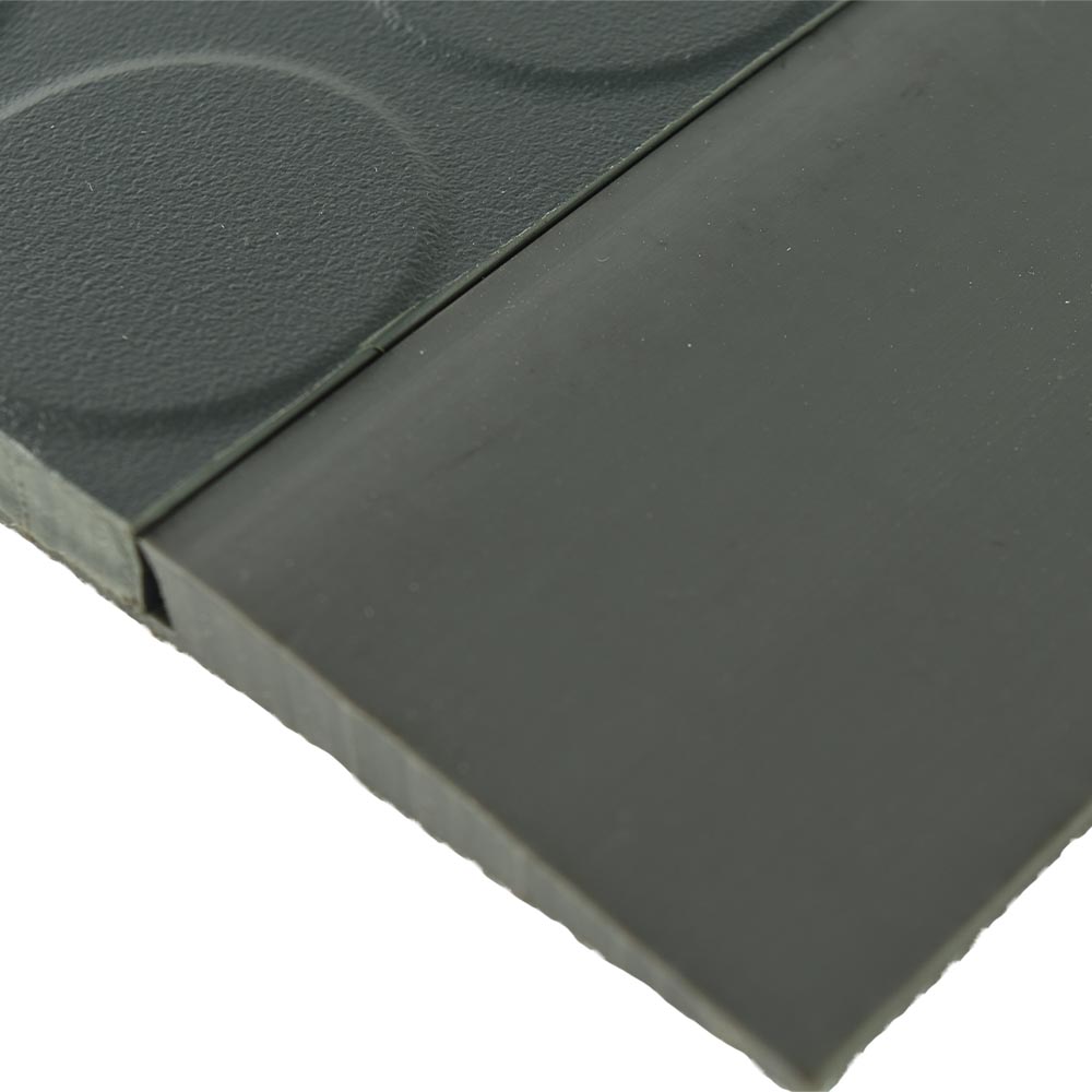 Dark Gray Tuff Seal Reducer Strip per LF with coin top tile