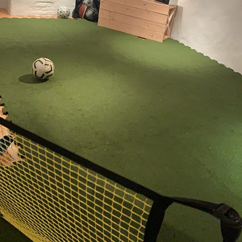 basement soccer turf