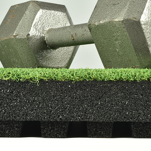 Side view of the RageTurf dBTile 24 x 24 inch x 2.5 Inch 
