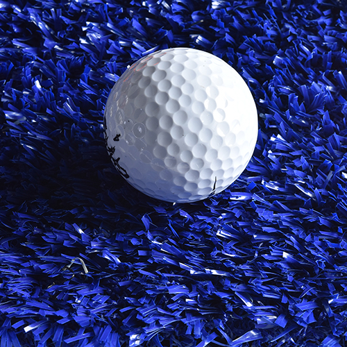 Blue Colored Golf Turf