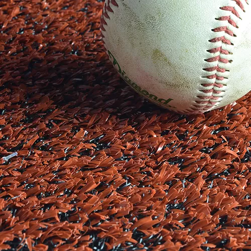 Orange Colored Baseball Turf V-Max Artificial Grass
