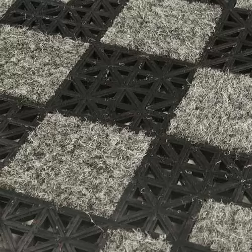 Geo Carpet Tile 1/2 Inch Black close up.