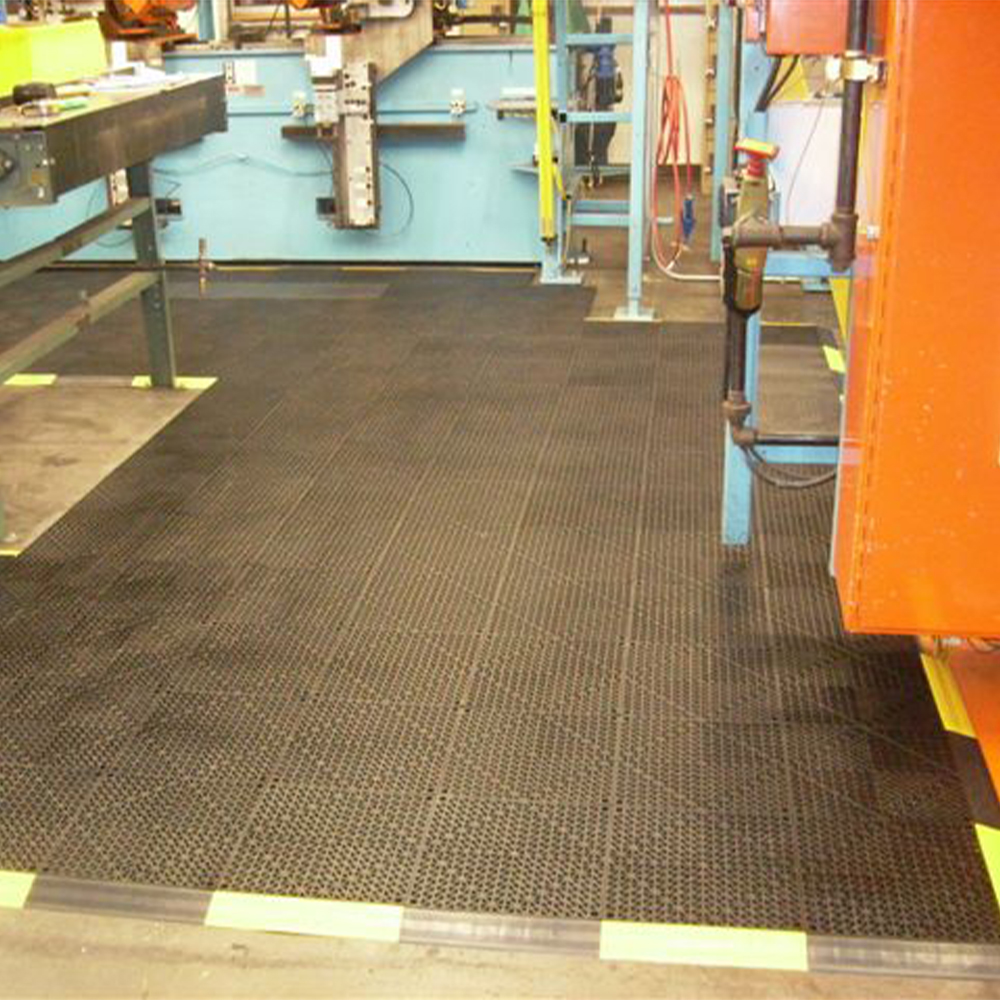 Yellow and black Perforated-Solid Surface Border Colors installed