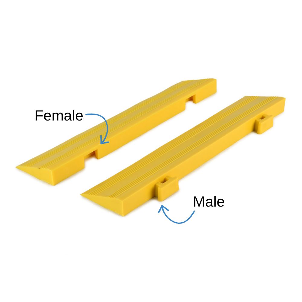 Entrance Tile Border Colors 2.5 Inch yellow full male female labeled