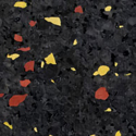 Rubber Tile Interlocking 10% Color CrossTrain Custom 3/8 Inch x 2x2 Ft. Pacific brick red yellow swatch