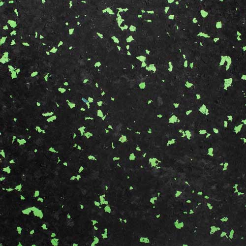 Rubber Tile Interlocks with Borders 8mm 10% Color Pacific Green