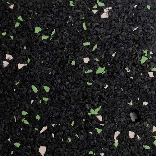 Rubber Tile Interlocking 10% Color CrossTrain 8 mm x 2x2 Ft. Pacific green white