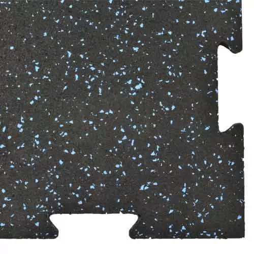 Rubber Tile Interlocking 2x2 Ft 1/4 Inch 20% Color Stocked Pacific corner.