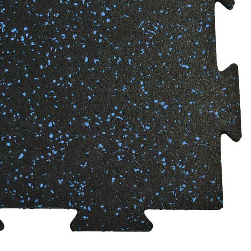 Rubber Tile Interlocking 2x2 Ft 3/8 Inch 10% Color Stocked Pacific corner.