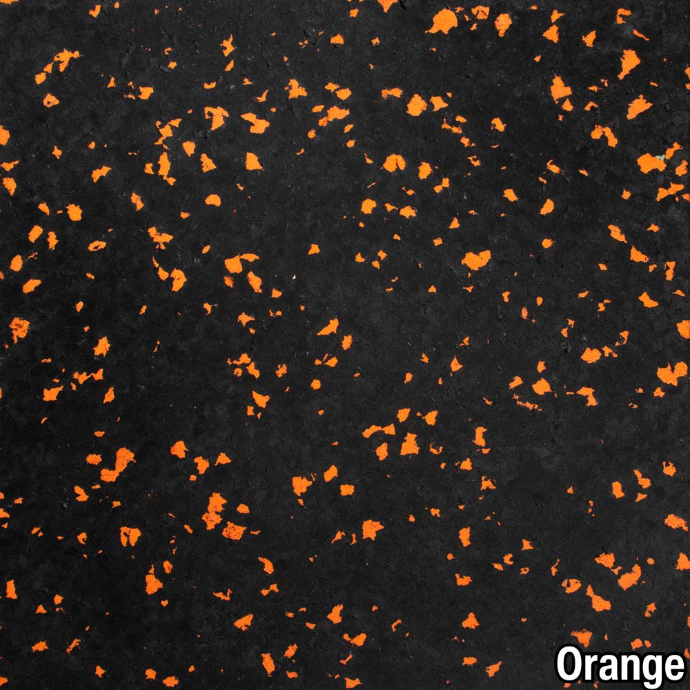 Rubber Tile Interlocking 2x2 Ft 8 mm 10% Color Custom Pacific orange 10c